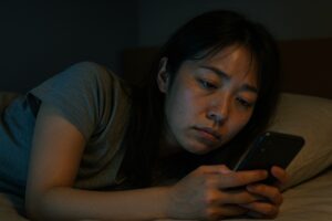 寝る前にスマホを使うと肌が危険!?今すぐ見直したい美肌習慣とは?