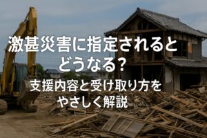 激甚災害に指定されるとどうなる？支援内容と受け取り方をやさしく解説
