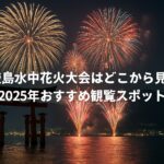 厳島水中花火大会はどこから見える?2025年おすすめ観覧スポット7選!