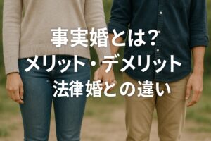 事実婚とは？メリット・デメリットや法律婚との違いを徹底解説