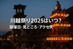 川越祭り2025はいつ？開催日・見どころ・アクセス完全ガイド！