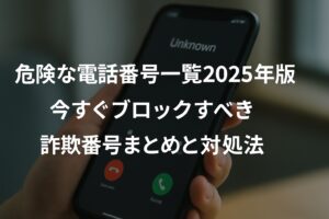 危険な電話番号一覧2025年版｜今すぐブロックすべき詐欺番号まとめと対処法