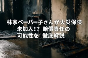 林家ペーパー子さんが火災保険未加入！？賠償責任の可能性と火災の真相を徹底解説