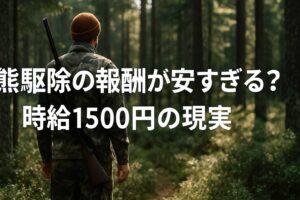 熊駆除の報酬が安すぎる？時給1500円の現実と制度の闇を徹底解説！