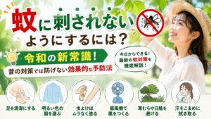 【令和の新常識】蚊に刺されないようにするには？昔の対策では防げない効果的な予防法