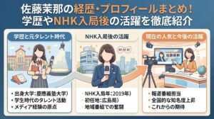 佐藤茉那の経歴・プロフィールまとめ！学歴やNHK入局後の活躍を徹底紹介