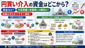 円買い介入の資金はどこから？税金なの？外貨準備や米国債との関係をわかりやすく解説