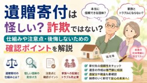 遺贈寄付は怪しい？詐欺ではない？仕組みや注意点・後悔しないための確認ポイントを解説