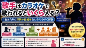 歌手はカラオケで歌われるといくら入る？1曲あたりの印税や仕組みをわかりやすく解説