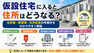 仮設住宅に入ると住所はどうなる?住民票・郵便物・住所変更の手続きをわかりやすく解説