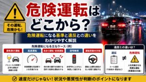 危険運転はどこから？危険運転になる基準と違反との違いをわかりやすく解説