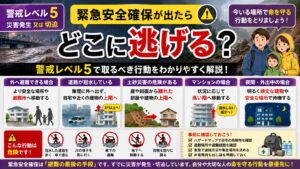 緊急安全確保が出たらどこに逃げる？警戒レベル5で取るべき行動をわかりやすく解説