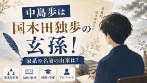 中島歩は国木田独歩の玄孫！家系や名前の由来は？経歴・学歴・プロフィールを調査
