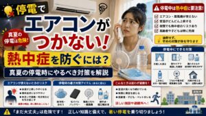 停電でエアコンがつかない！熱中症を防ぐには？真夏の停電時にやるべき対策を解説