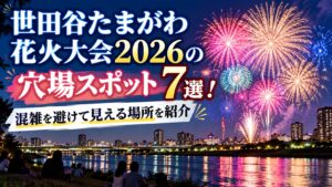 世田谷たまがわ花火大会2026の穴場スポット7選!混雑を避けて見える場所を紹介