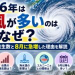2026年は台風が多いのはなぜ？今年の発生数と8月に急増した理由を解説