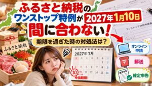 ふるさと納税のワンストップ特例が2027年1月10日に間に合わない!期限を過ぎた時の対処法は?