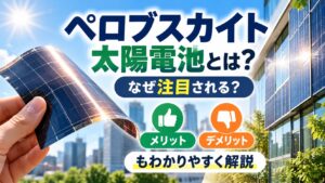 ペロブスカイト太陽電池とは？なぜ注目される？メリット・デメリットもわかりやすく解説