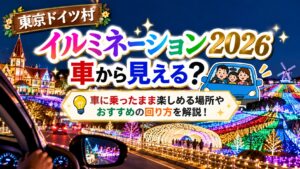 東京ドイツ村イルミネーション2026は車から見える？車に乗ったまま楽しめる場所やおすすめの回り方を解説！